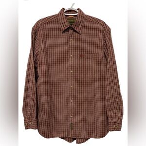 New Timberland WeatherGear Plaid Men Long Sleeve Cotton Button Up Shirt